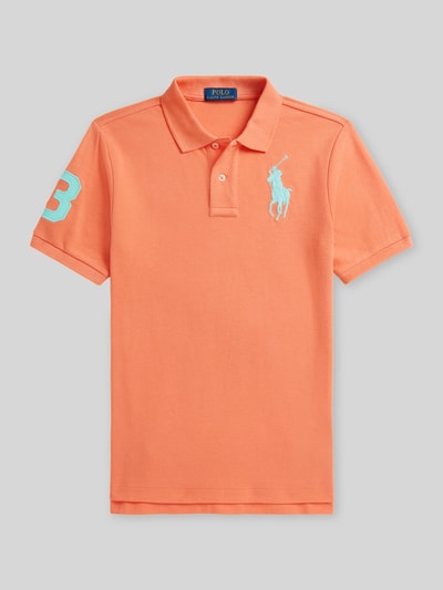 Polo Ralph Lauren Teens Regular Fit Poloshirt aus reiner Baumwolle mit Logo-Stitching Orange 1