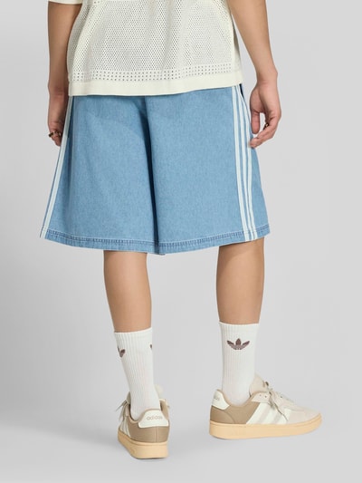 adidas Originals Loose Fit Bermuda aus Baumwoll-Mix Jeansblau 4