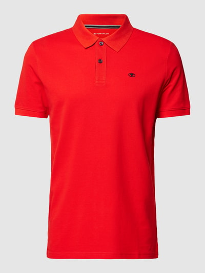 Tom Tailor Regular Fit Poloshirt mit Logo-Stitching Rot 2