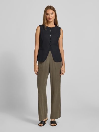 OPUS Wide Fit Stoffhose aus Modal-Mix Modell 'Marou' Khaki 1