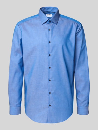 Jake*s Regular fit zakelijk overhemd met kentkraag Koningsblauw - 2