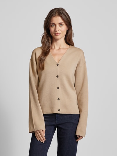 Calvin Klein Womenswear Wollcardigan mit überschnittenen Schultern Beige 4