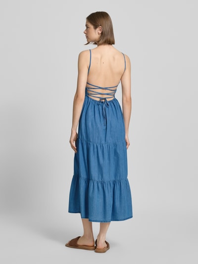 Only Sukienka casualowa o linii A z mieszanki bawełny i lyocellu model ‘RINA’ Jeansowy niebieski 5