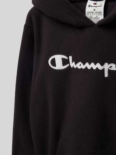 CHAMPION Hoodie mit Label-Stitching Black 2