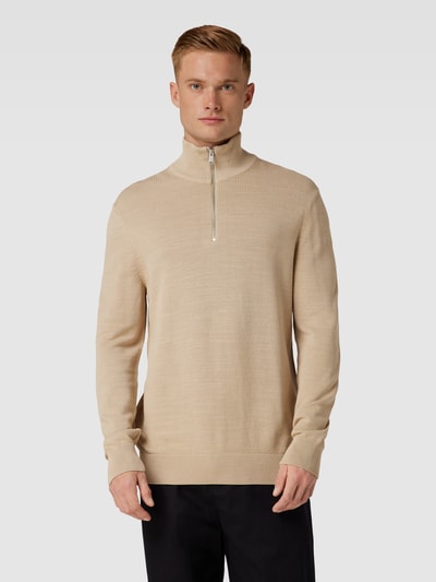 Marc O'Polo Strickpullover mit Troyer-Kragen Sand 4