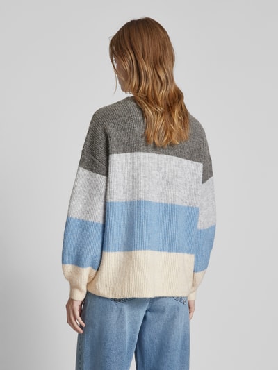 Vero Moda Loose fit gebreide pullover met wol, model 'DESMA' Lichtgrijs gemêleerd - 5