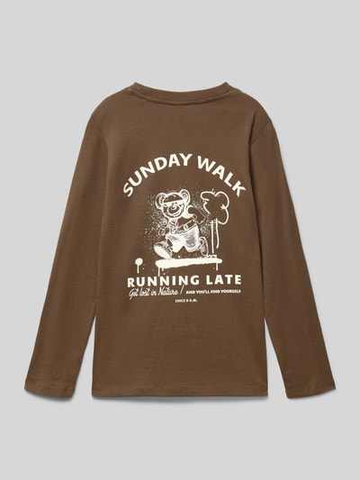 s.Oliver RED LABEL Regular fit shirt met lange mouwen van puur katoen Middenbruin - 3