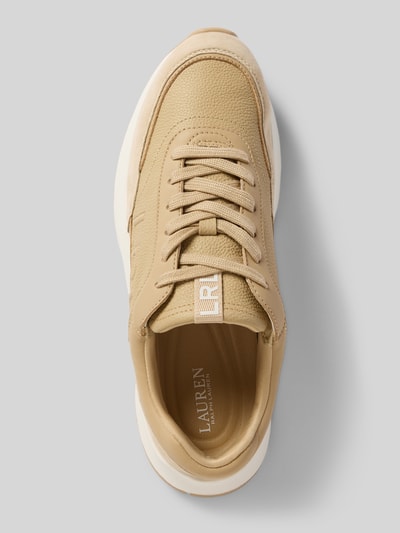 Lauren Ralph Lauren Sneakersy z detalem z logo Beżowy 3