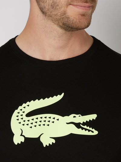 Lacoste T-shirt z nadrukiem z logo Czarny 3