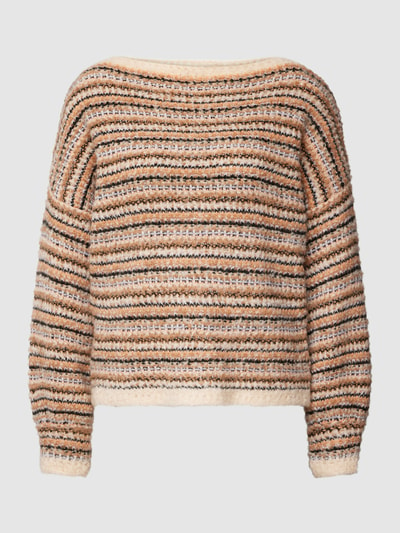 Marc Cain Strickpullover mit Allover-Muster Hellbraun 2