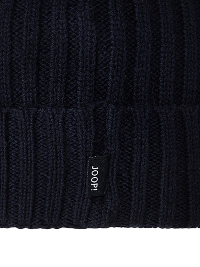 JOOP! Collection Beanie van scheerwol, model 'Francis' Marineblauw - 2