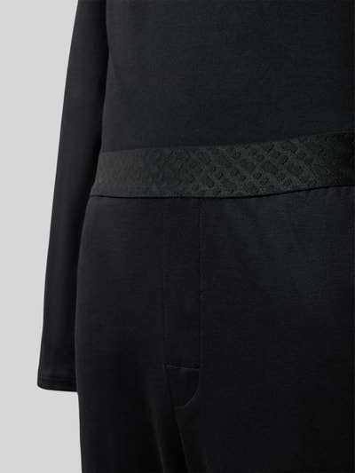 BOSS Regular Fit Pyjama aus reiner Baumwolle mit Geschenkbox Modell 'XMAS LONG SET'  Black 2