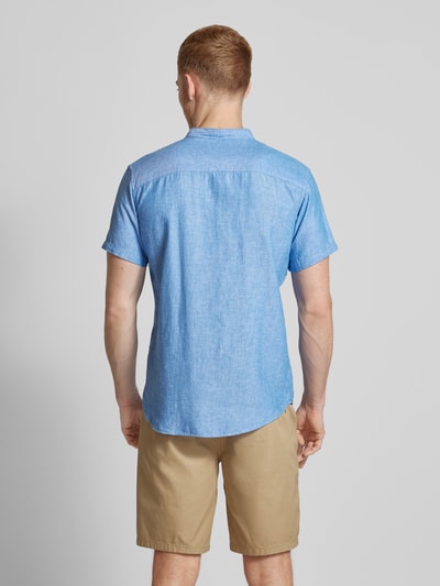 Jack & Jones Premium Vrijetijdsoverhemd met opstaande kraag, model 'MAZE' Bleu - 5