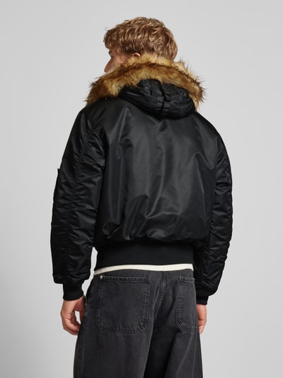 Alpha Industries Bomberjack met labeldetail Zwart - 5