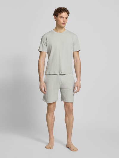 BOSS Regular Fit Shorts mit Waffelstruktur Modell 'STRUCTURE' Hellgrau 1