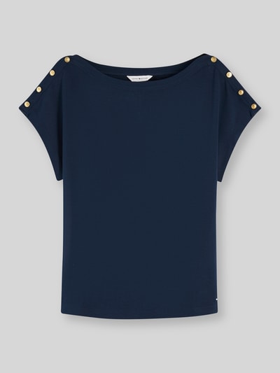 Tommy Hilfiger Regular Fit T-Shirt aus reiner Baumwolle mit Knopf-Details Marine 2