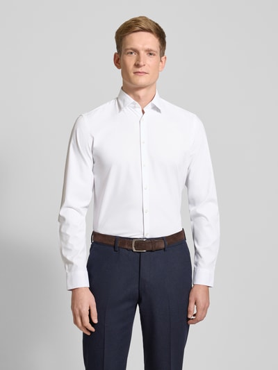 Jake*s Slim Fit Business-Hemd mit Kentkragen Weiss 4