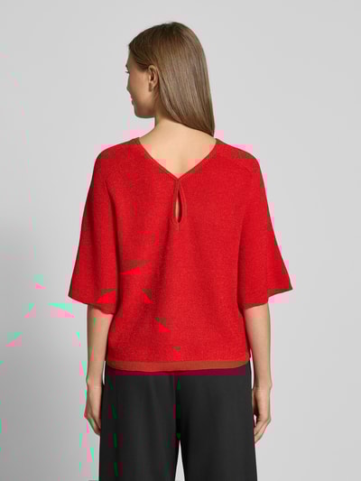 ICHI Strickpullover mit 3/4-Ärmel Modell 'CODY' Rot 5