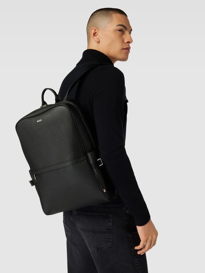 BOSS Rucksack aus Leder Modell 'Zair' Black 1