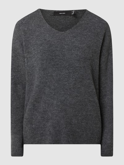 Vero Moda Pullover met ribstructuur  Middengrijs - 2