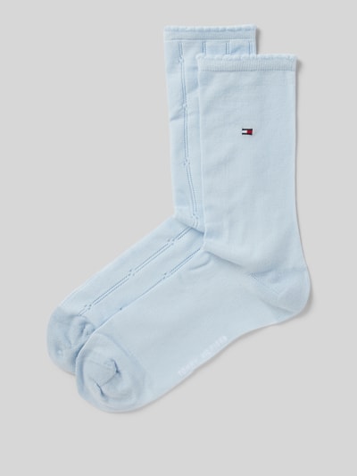 Tommy Hilfiger Socken mit Logo-Print im 2er-Pack Hellblau 1