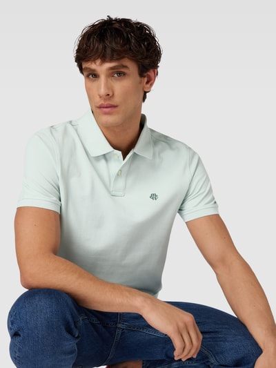 MCNEAL Poloshirt met labelstitching Lichtturquoise - 3