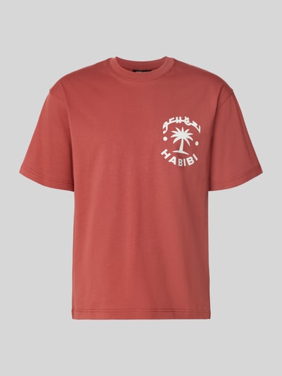 Produktfoto, Regular Fit T-Shirt aus reiner Baumwolle Modell 'KARAN' von Strellson, efekt: jednolity kolor, krój regular fit, aplikacja: nadruk z napisem, okrągły dekolt, rękaw: krótki rękaw, materiał: bawełna
