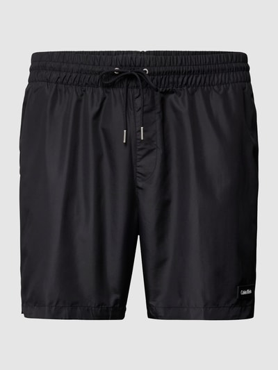 Calvin Klein Underwear Plus Spodenki kąpielowe z detalem z logo Czarny 2