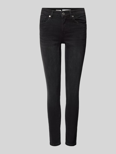 Mango Skinny Fit Jeans im 5-Pocket-Design Modell 'PUSHUP' Black 2