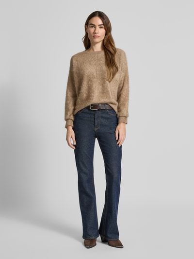 Hemisphere Regular fit pullover van puur kasjmier in gebreide look Beige - 1