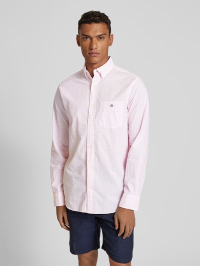 Gant Regular Fit Freizeithemd mit Vichy-Karo Modell 'POPLIN' Rose 4