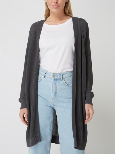 s.Oliver BLACK LABEL Lange cardigan van katoenmix Antraciet - 4