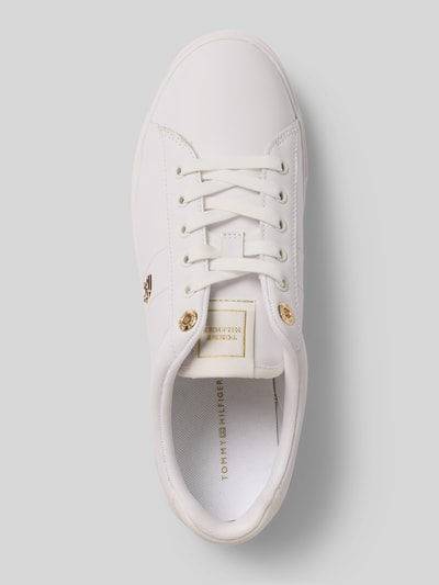 Tommy Hilfiger Sneakersy niskie ze skóry naturalnej Biały 3