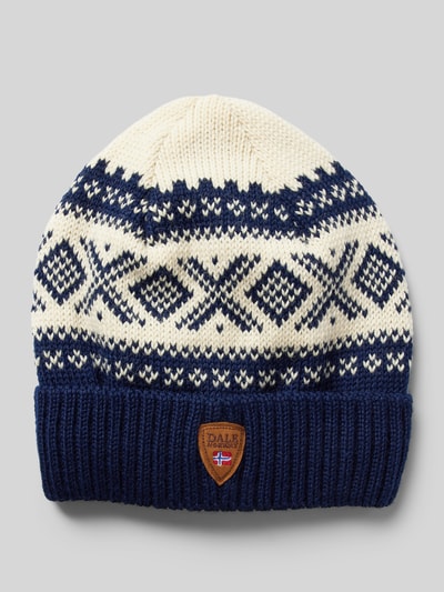 Dale of Norway Beanie met labeldetail Marineblauw - 1