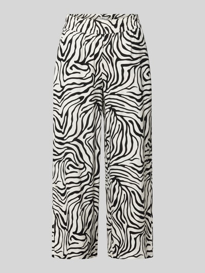 Produktfoto, Culotte aus Leinen-Viskose-Mix mit elastischem Bund von B.Young, wzór zebry, krój cropped fit, model 'FALAKKA', szerokość w rozmiarze 36: 38 cm, długość wewnętrzna nogawki w rozmiarze 36: 60 cm