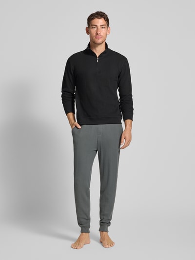 BOSS Regular fit sweatshirt van katoenmix Zwart - 1