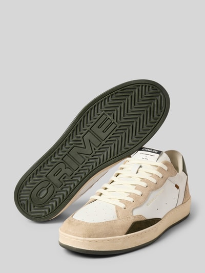 Crime London Sneakers van leer met vetersluiting, model 'CHELSEA' Wit - 4