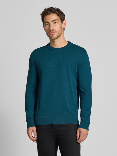 Tom Tailor Denim Regular Fit Pullover aus reiner Baumwolle Dunkelgruen 4