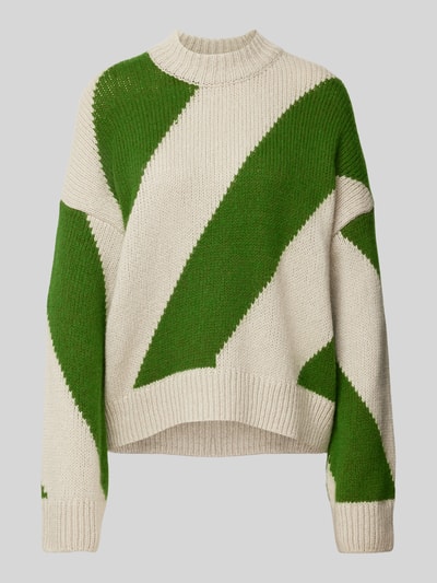 Armedangels Gebreide pullover met ribboorden, model 'SADNAA' Grasgroen - 2