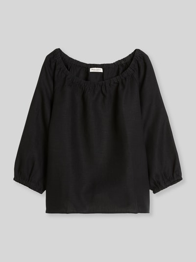 Marc O'Polo Regular Fit Bluse aus reinem Leinen mit Carmen-Ausschnitt Black 2