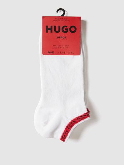 HUGO Sneakersocken mit Kontraststreifen im 2er-Pack Modell 'Tape' Weiss 3