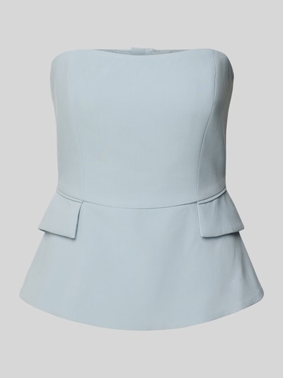 INFLUENCER'S CHOICE BY P&C* Top bluzkowy o kroju slim fit z zamkiem błyskawicznym z tyłu Jasnoniebieski 2