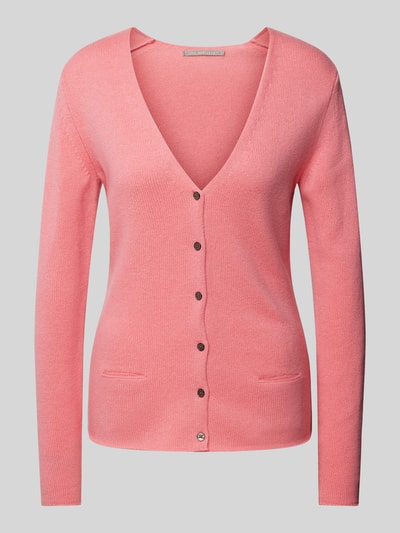 (The Mercer) N.Y. Strickjacke mit V-Ausschnitt Pink 2