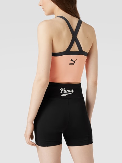 PUMA PERFORMANCE Top krótki z aplikacją z logo Morelowy 5