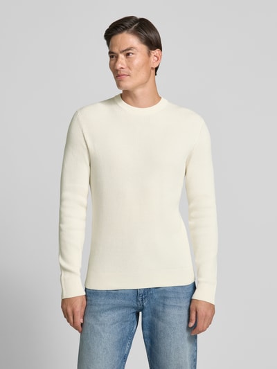 MCNEAL Regular Fit Strickpullover aus Baumwoll-Mix Sand 4