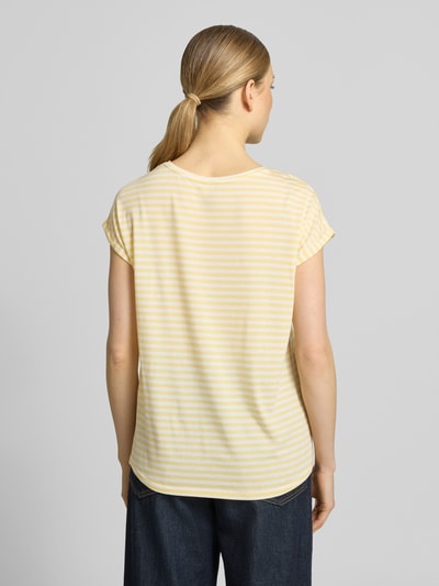 VERO MODA Relaxed Fit T-Shirt aus Lyocell-Mix Modell 'AVA' GELB 5
