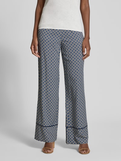 Christian Berg Woman Wide Leg Stoffhose mit Eingrifftaschen Dunkelblau 4