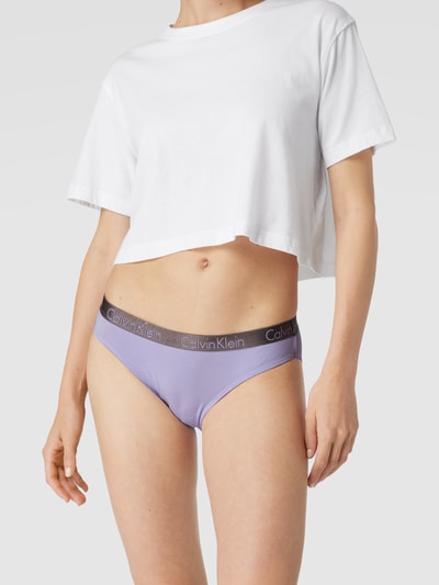 Calvin Klein Underwear Slip met logo in band, model 'Laura' Lila - 1