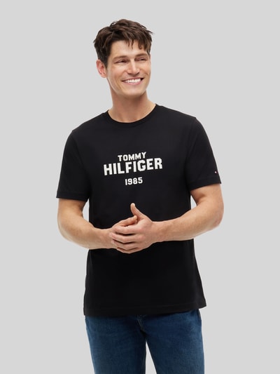Tommy Hilfiger Regular Fit T-Shirt aus reiner Baumwolle Black 4