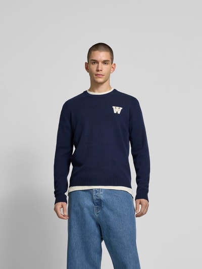Wood Wood Wollen pullover in gebreide look Marineblauw - 4
